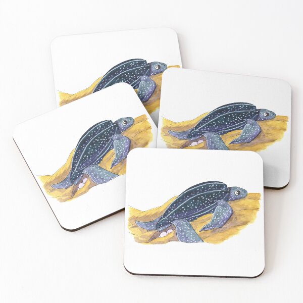 Item preview, Nesting of a leatherback turtle in watercolor designed and sold by Chouetteplanete.
