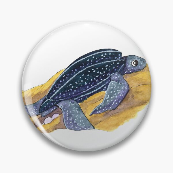 Item preview, Nesting of a leatherback turtle in watercolor designed and sold by Chouetteplanete.