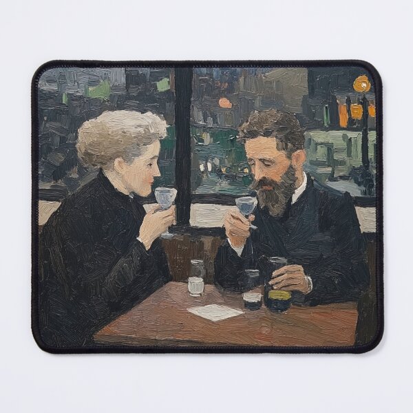 Item preview, Pierre and Marie Curie | Post-impressionist painting style designed and sold by ComicsFactory.