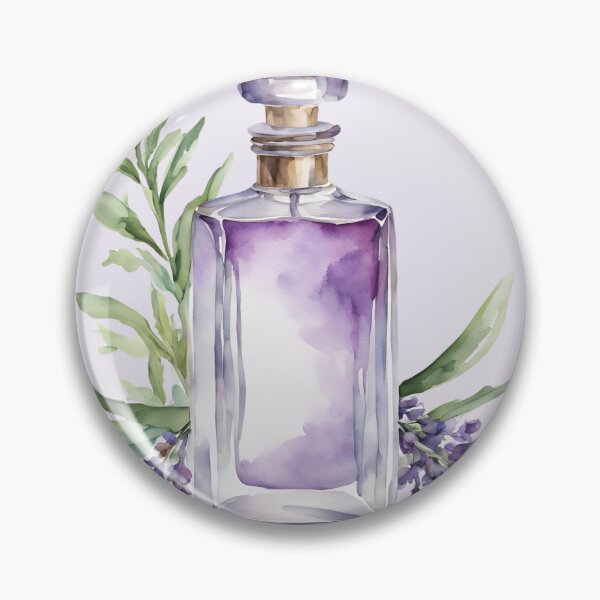 Item preview, Botella de perfume de acuarela, perfume de lavanda, perfume, París, flores moradas, acuarela, hortensia designed and sold by KolorellaS.