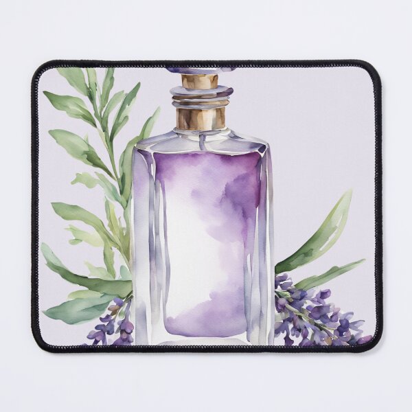 Item preview, Perfume Bottle Watercolor, Lavender Perfume, perfume, paris, purple flowers,  watercolor,  hydrangea designed and sold by KolorellaS.