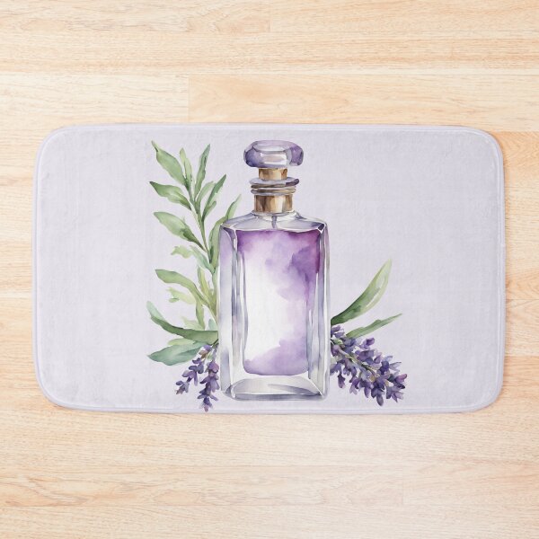 Item preview, Perfume Bottle Watercolor, Lavender Perfume, perfume, paris, purple flowers,  watercolor,  hydrangea designed and sold by KolorellaS.