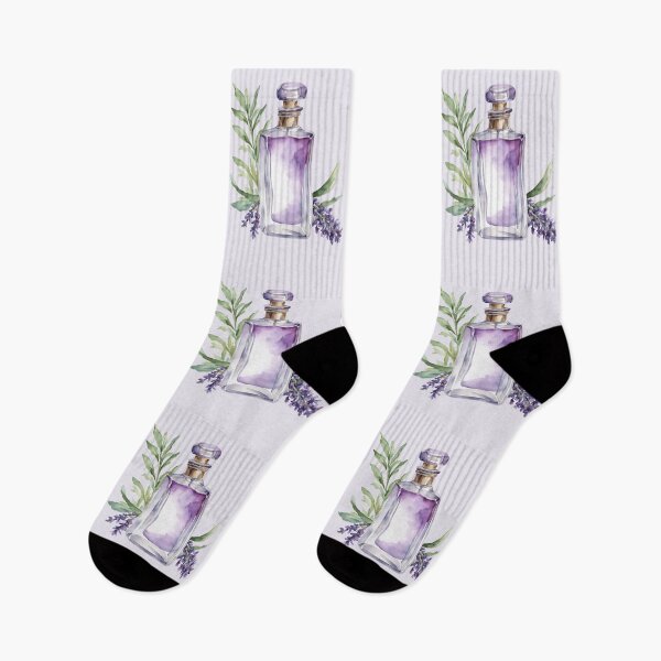 Item preview, Perfume Bottle Watercolor, Lavender Perfume, perfume, paris, purple flowers,  watercolor,  hydrangea designed and sold by KolorellaS.