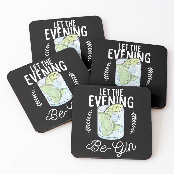 Item preview, Let The Evening Be Gin (White Text) designed and sold by Lampblack and Bone.