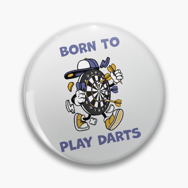 Item preview, Born to Play Darts – Funny Dart Lovers with Cartoon Target Character designed and sold by paulo silveira.