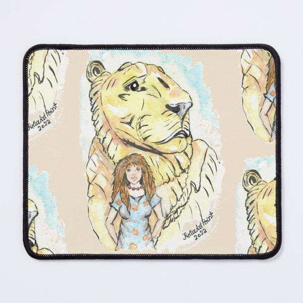 Item preview, Woman and lioness watercolor designed and sold by Julia's Print Studio .