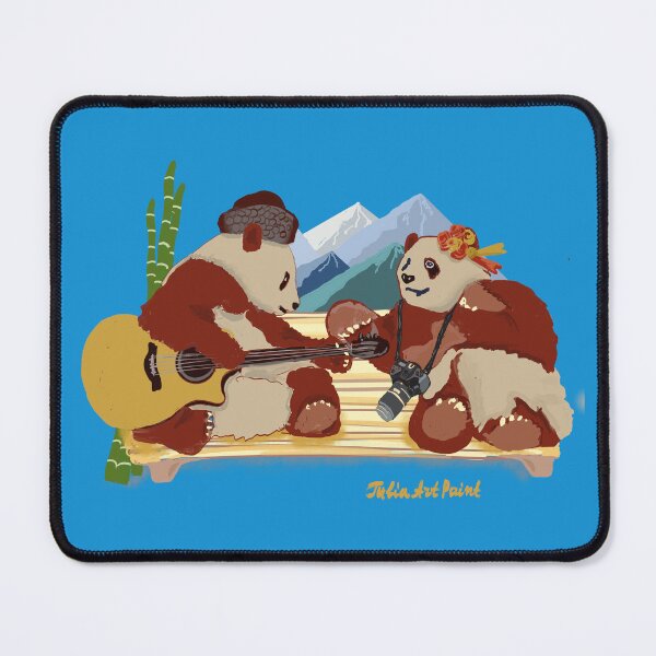 Item preview, Two funny pandas designed and sold by Julia's Print Studio .