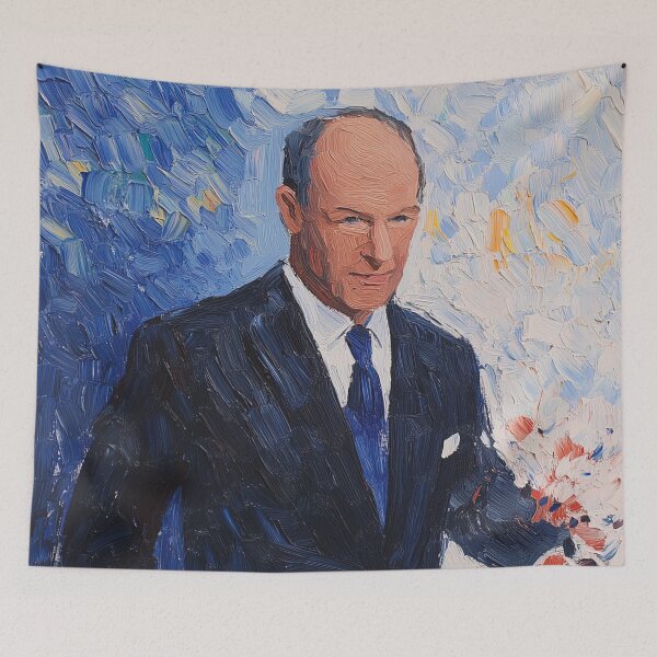 Item preview, Pierre Trudeau | Post-impressionist painting style designed and sold by ComicsFactory.