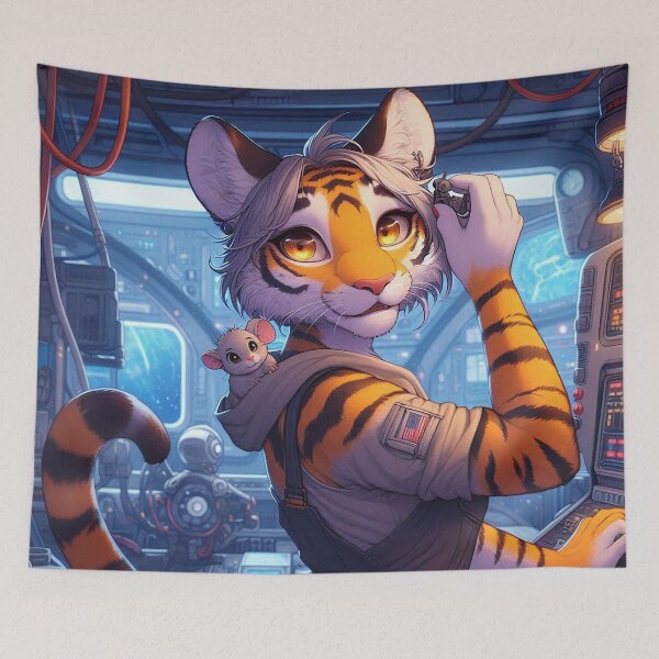 Item preview, Tiger Robotics Repair Tech and Her Little Friend designed and sold by nikkolaus.