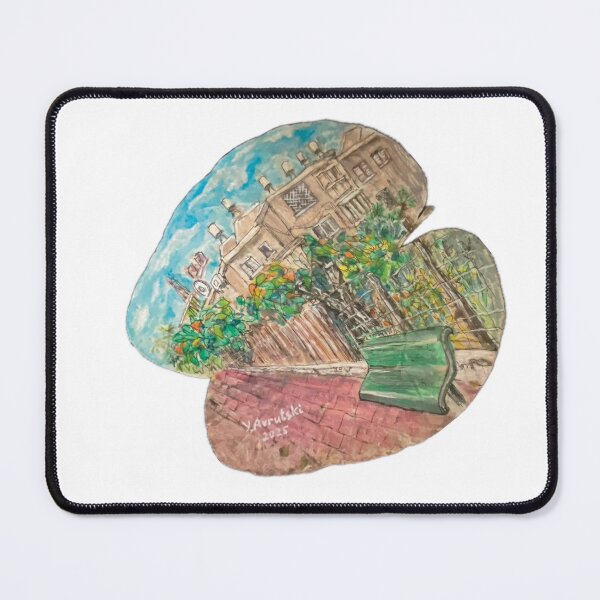 Item preview, Cityscape on a Real Leaf, Hand-Painted Urban Garden designed and sold by Julia's Print Studio .