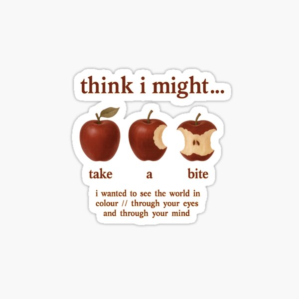 Item preview, Take a Bite – Poetic Apple Art Print designed and sold by Lushoora.