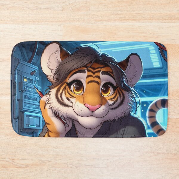 Item preview, Plus-Sized Tiger and Her Little Friend in Space designed and sold by nikkolaus.