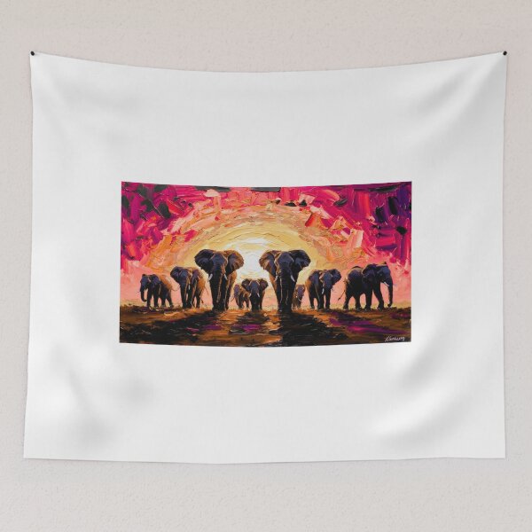 Item preview, Elephant Sunset designed and sold by CookieCreature.