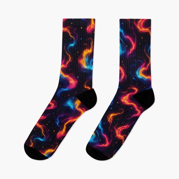 Item preview, Cosmic Energy Stream – Neon Nebula Flame Pattern designed and sold by CkerCky.
