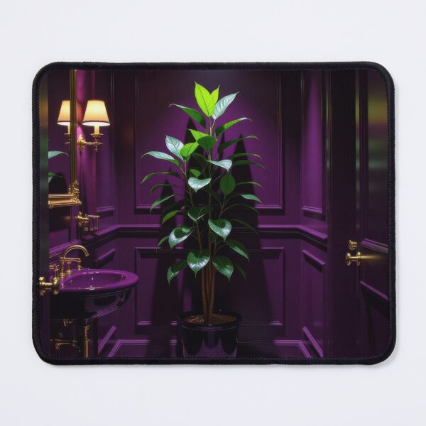 Item preview, Potted Ficus in a Purple Room designed and sold by HabitableMoons.