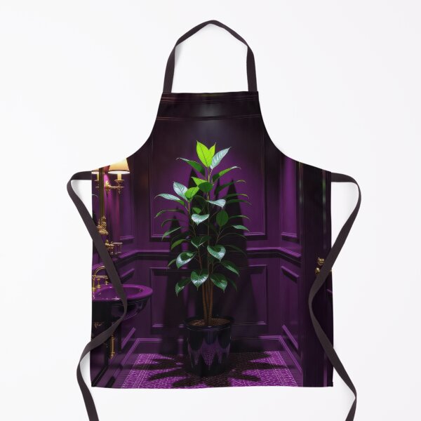 Item preview, Potted Ficus in a Purple Room designed and sold by HabitableMoons.
