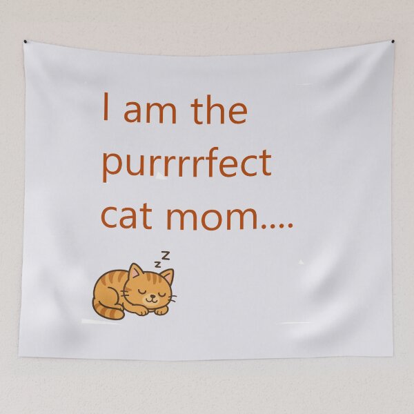 Artikelvorschau, Süße schlafende Katze mit dem Text „perfekte Katzenmama“ entworfen und verkauft von hardingcarl2.