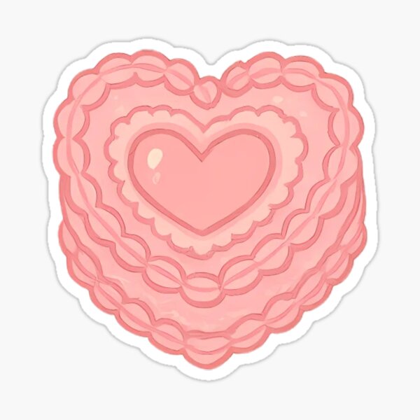 Item preview, Pink Vintage Heart Cake designed and sold by EnchantingEmber.