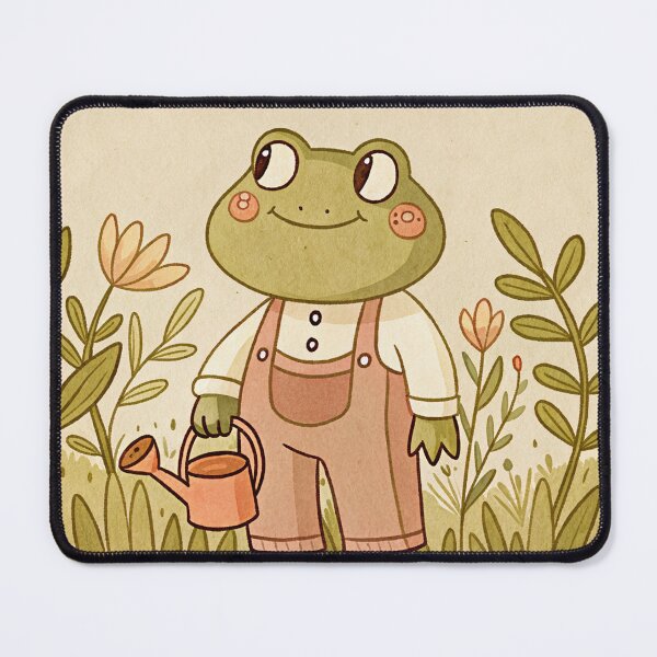Item preview, Gardening Frog in Overalls Cottagecore Aesthetic designed and sold by Niche Nook Emporium.