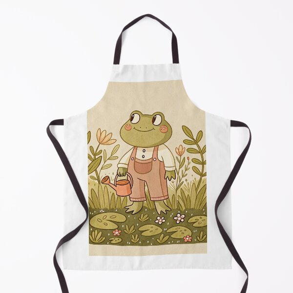 Item preview, Gardening Frog in Overalls Cottagecore Aesthetic designed and sold by Niche Nook Emporium.