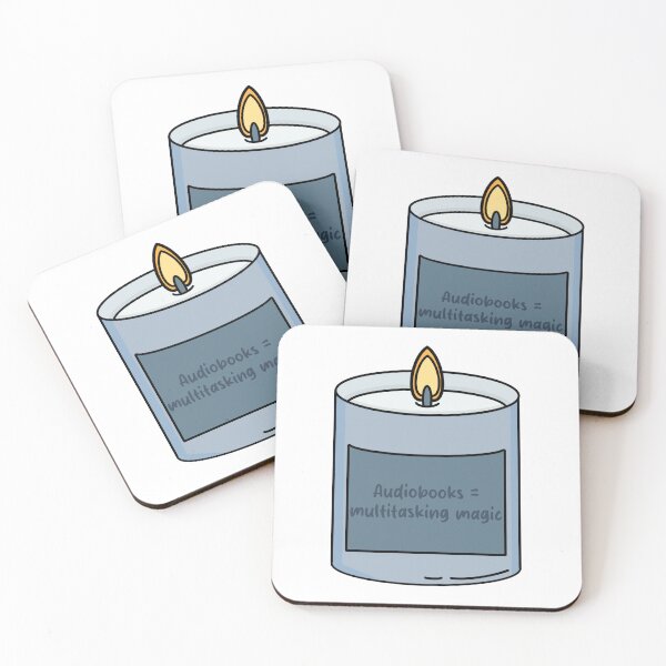 Item preview, Audiobooks = Multitasking Magic - Book Lover Scented Candle Design for Readers & Productivity Nerds designed and sold by OceaneZwDesigns.