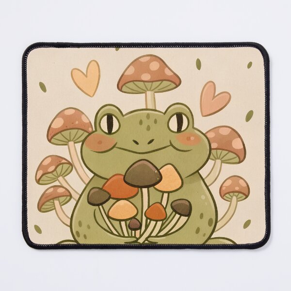 Item preview, Forest Frog with Mushroom Bouquet designed and sold by Niche Nook Emporium.