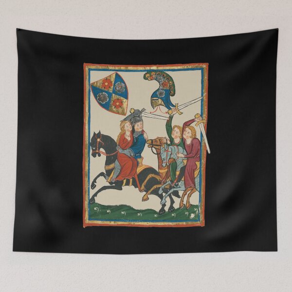 Item preview, Damsel In Distress, 14th Century Medieval Art designed and sold by Cat Lady Designs.
