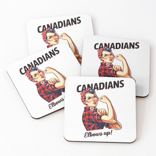 Item preview, Canadians Elbows Up, Rosie the Riveter Canada designed and sold by Pawsitive Pixel Studio.