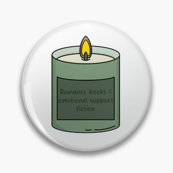 Item preview, Romance Books = Emotional Support Fiction - Heartwarming Book Lover Candle Design designed and sold by OceaneZwDesigns.