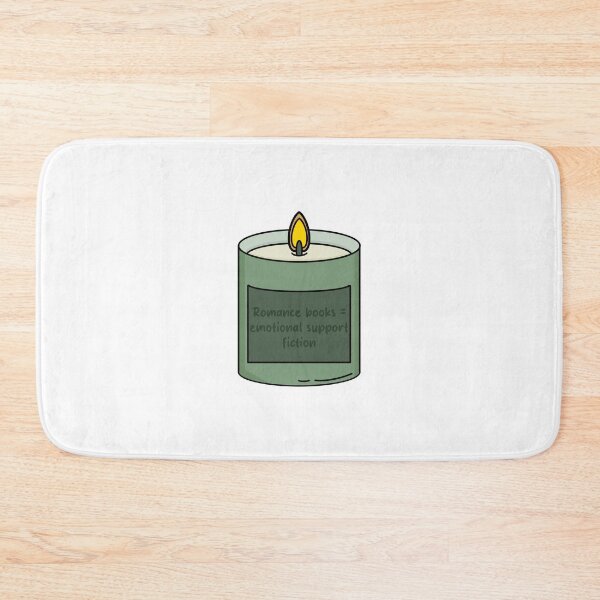 Item preview, Romance Books = Emotional Support Fiction - Heartwarming Book Lover Candle Design designed and sold by OceaneZwDesigns.