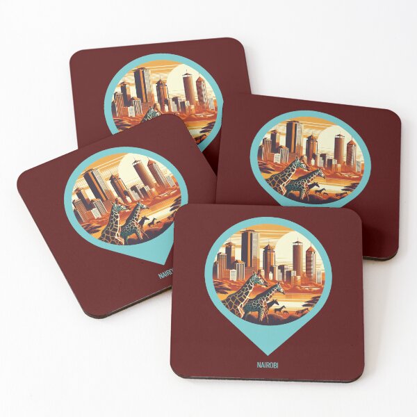 Item preview, Nairobi 80s Comic Style Art - Retro Cityscape Design for City Lovers and Tourists - Perfect for Clothing & Accessories designed and sold by knalpot-design.