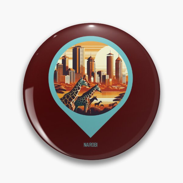 Item preview, Nairobi 80s Comic Style Art - Retro Cityscape Design for City Lovers and Tourists - Perfect for Clothing & Accessories designed and sold by knalpot-design.