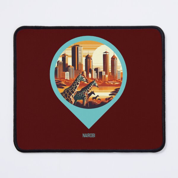Item preview, Nairobi 80s Comic Style Art - Retro Cityscape Design for City Lovers and Tourists - Perfect for Clothing & Accessories designed and sold by knalpot-design.