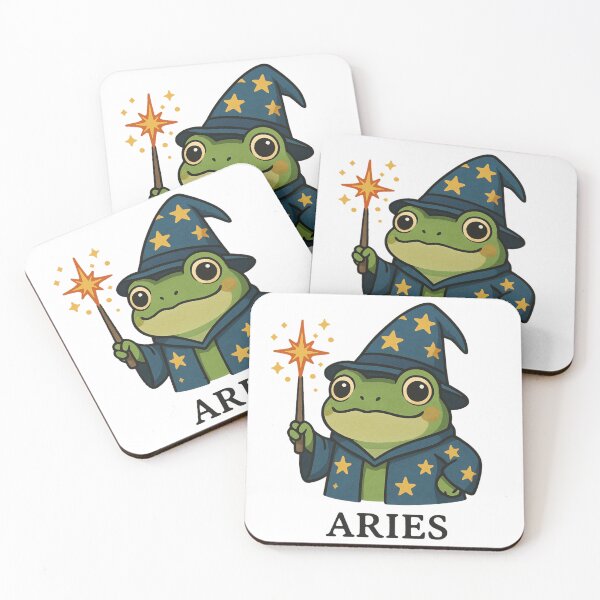Item preview, Aries Magician Frog – Mystical Zodiac Witchy Design designed and sold by TheMysticNook.