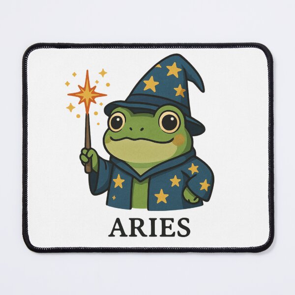 Item preview, Aries Magician Frog – Mystical Zodiac Witchy Design designed and sold by TheMysticNook.