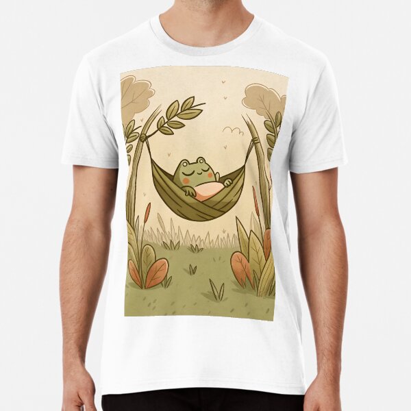 Item preview, Sleepy Frog in the Forest Cottagecore Aesthetic designed and sold by Niche Nook Emporium.