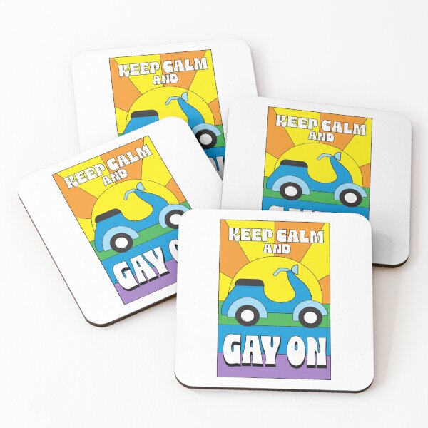 Item preview, Pride Month Keep Calm and Gay On LGBTQIA colorful rainbow design designed and sold by Jdawnink.