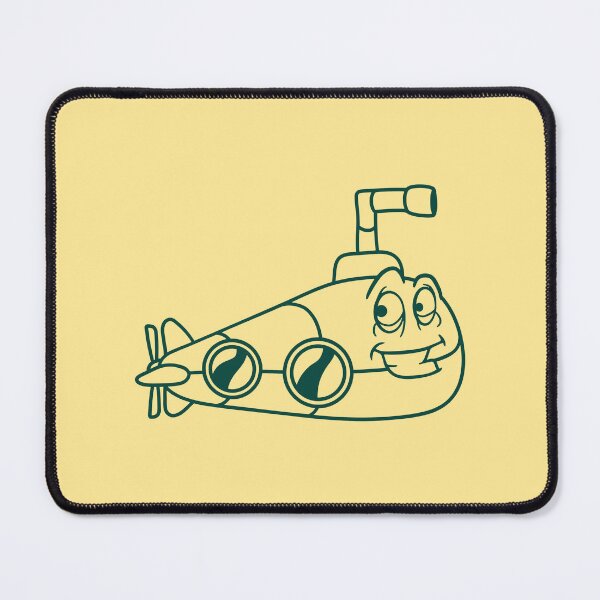 Item preview, Funny Submarine With Face Smiling Comic Cartoon designed and sold by shirt-o-mat.