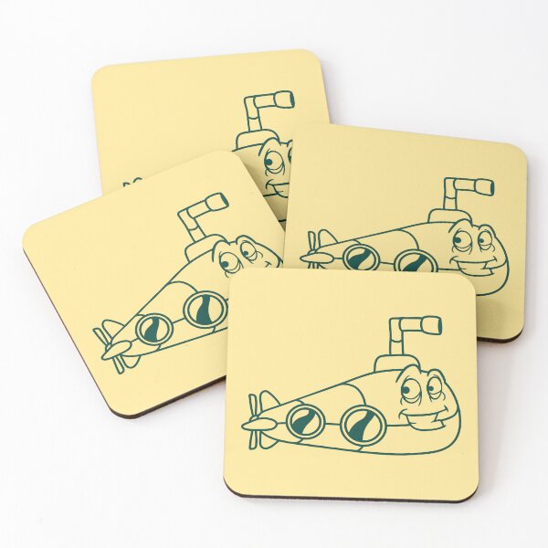 Item preview, Funny Submarine With Face Smiling Comic Cartoon designed and sold by shirt-o-mat.