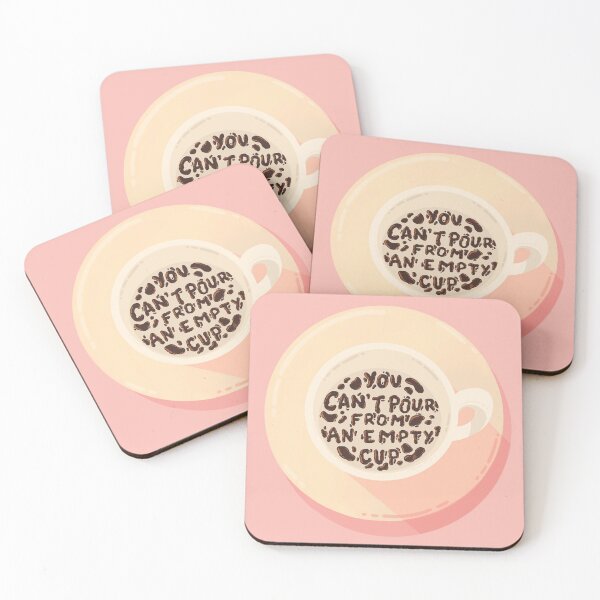 Item preview, Can't Pour From an Empty Cup Lettering Illustration designed and sold by Summer Clarke Creative Studio.