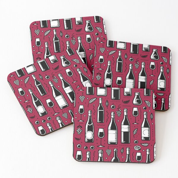 Item preview, Wine Bottles Pattern designed and sold by ArtFactoryAI.