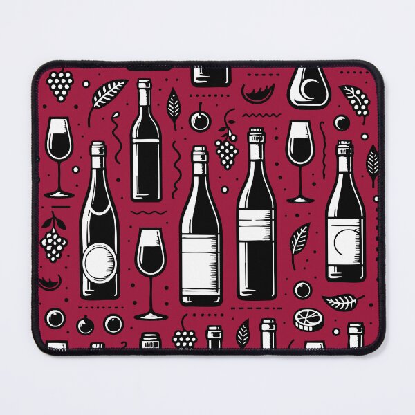 Item preview, Wine Bottles Pattern designed and sold by ArtFactoryAI.