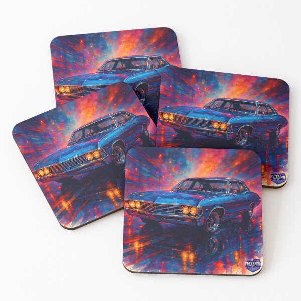 Item preview, 1967 Chevy Impala Watercolor Fanart (Blue) designed and sold by Peterson Designs.