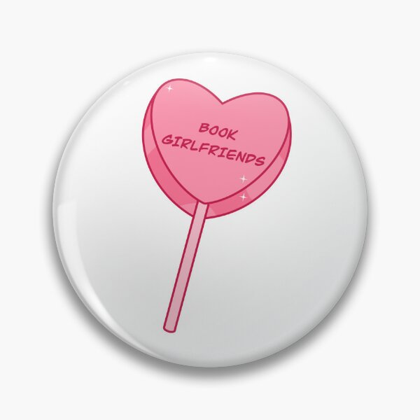 Item preview, Book Girlfriends - Heart Lollipop Sticker for Romance Readers and Book Lovers designed and sold by OceaneZwDesigns.