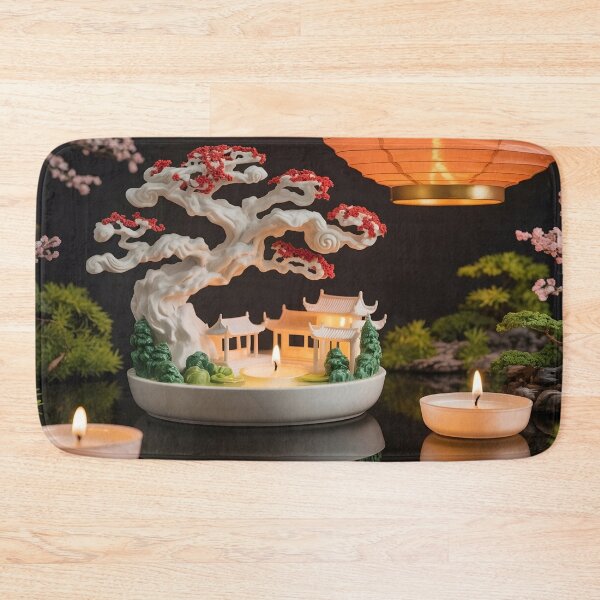 Item preview, Intricately designed candle holder resembling a miniature classical Chinese garden designed and sold by mystiquelicorne.