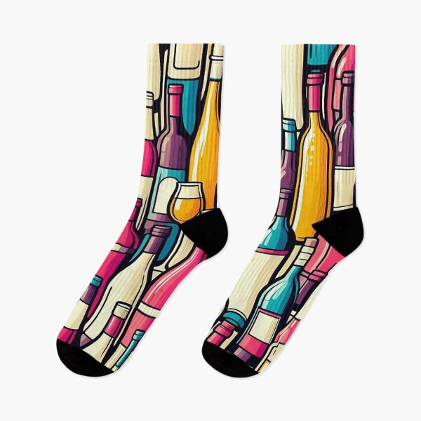 Item preview, Wine Bottles Pattern designed and sold by ArtFactoryAI.