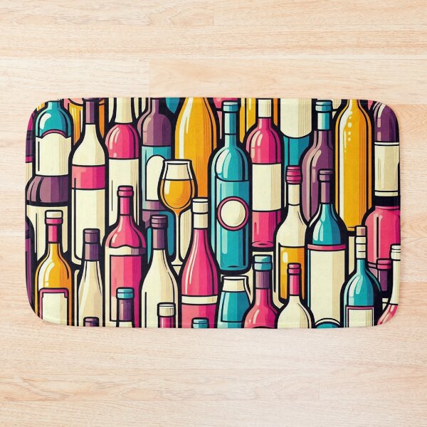 Item preview, Wine Bottles Pattern designed and sold by ArtFactoryAI.