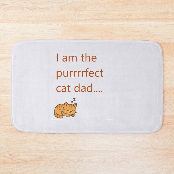 Item preview, Cute sleeping cat with "purrrfect cat dad" text designed and sold by hardingcarl2.