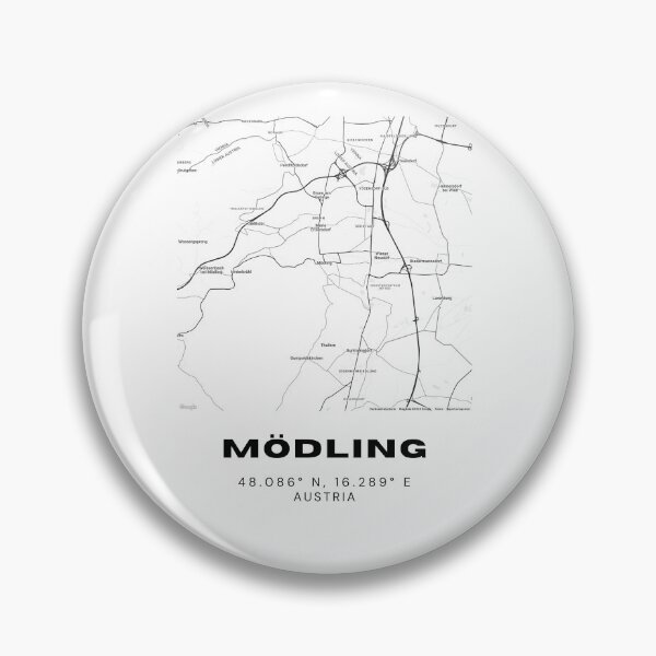 Item preview, Mödling Map – Elegant Black and White City Art designed and sold by RM-Journey.