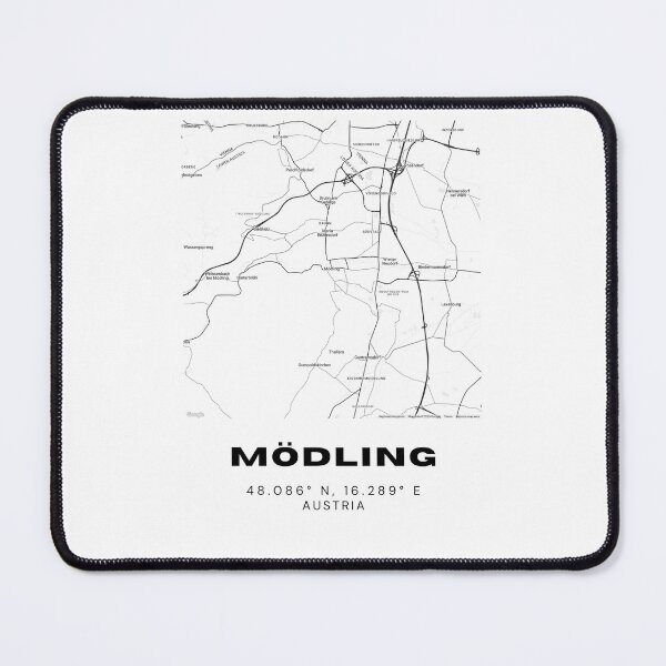 Item preview, Mödling Map – Elegant Black and White City Art designed and sold by RM-Journey.